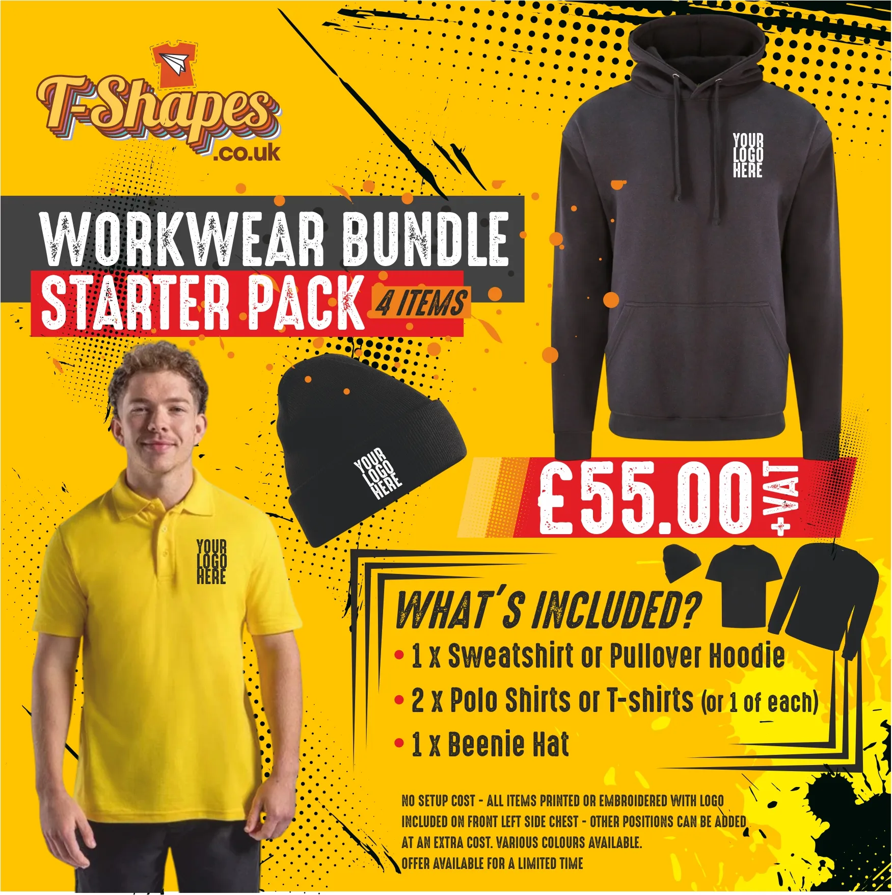 Workwear Starter Pack – 4 Custom Branded Essentials